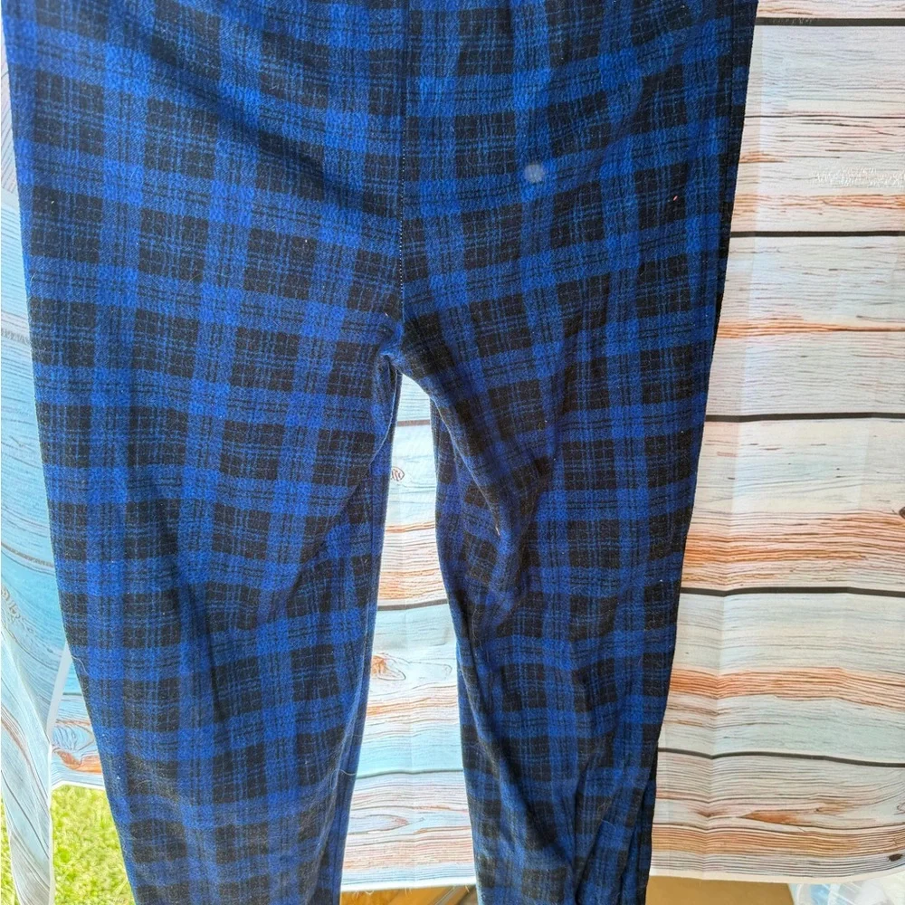 Faded‎ Glory Blue and Black Checkered Pants